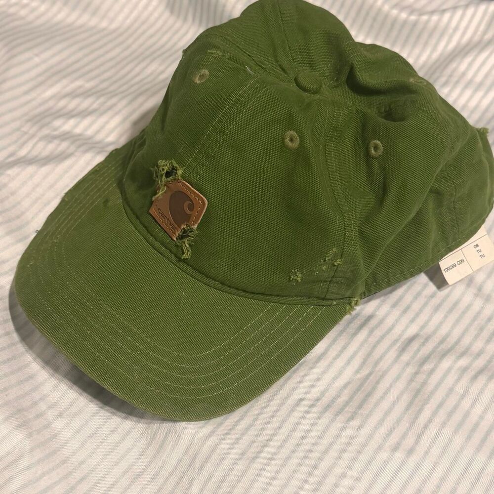 Carhartt green distressed baseball cap Size OS #workwear